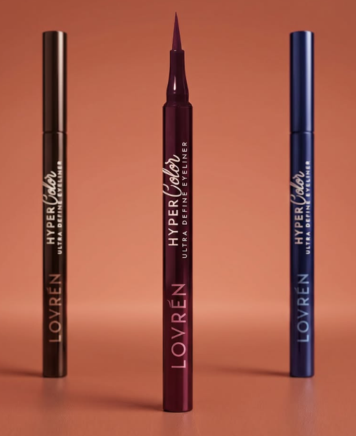 Delineador Lovrén Hyper Color Ultra Define, cor Borgonha, 1,1 ml