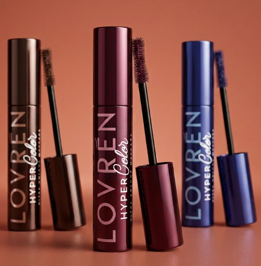 Máscara para cílios Lovren Hyper Color Ultra Define Volume Marrom 12 ml