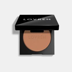 Kit autobronzant nude Lovren Ready To Glow T3 Terra Poudre compacte bronze nude + Pinceau kabuki de voyage