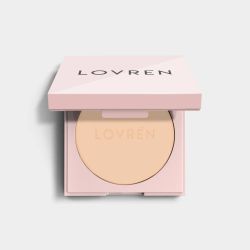 Lovren Kit Ready To Glow Fix&Shine Kit CP1 Polvos Compactos + Brocha Kabuki De Viaje