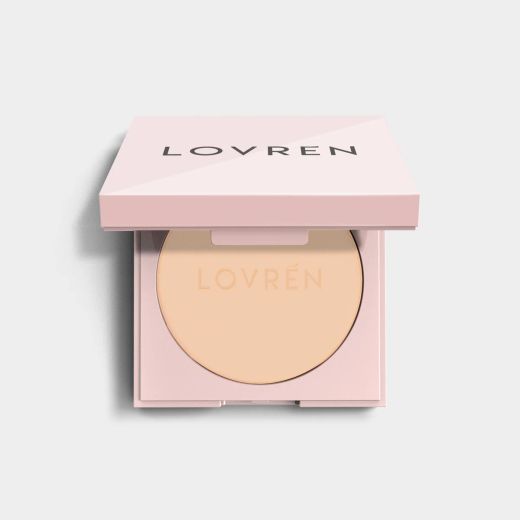 Lovren Kit Ready To Glow Fix&Shine Kit CP1 Polvos Compactos + Brocha Kabuki De Viaje
