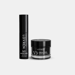 Lovrén Travel Kit Mini Size Máscara de Pestañas 5 ml + Crema Facial 15 ml – 4 Variedades