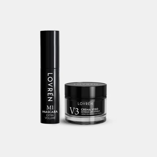 Lovrén Travel Kit Mini Size Máscara de Pestañas 5 ml + Crema Facial 15 ml – 4 Variedades