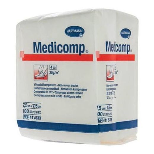 Medicomp No estéril 7,5x7,5 100 Gasas