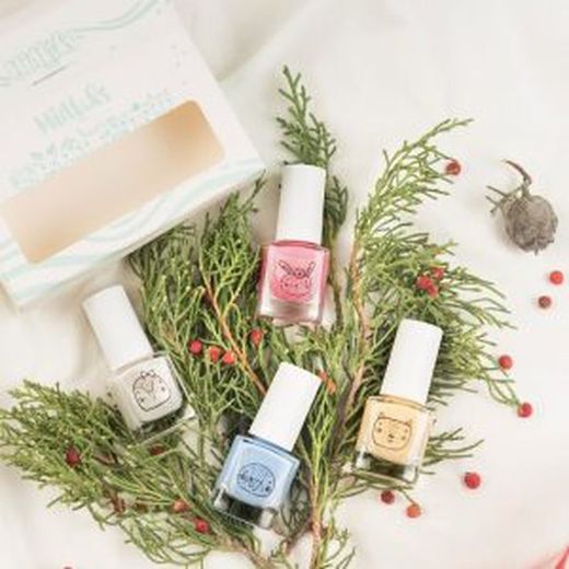 Mia Pack Cosmetics Kids 4 Esmaltes Fantasy (Penguin, Deer, Squirrel y Birdie)