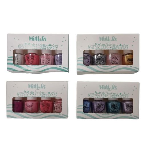 Mia Pack Cosmetics Kids 4 Esmaltes Fantasy (Penguin, Deer, Squirrel y Birdie)