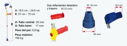 Béquille de canne en aluminium pour enfants 1 unité