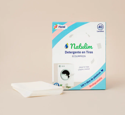 Natulim Eco-Tiras de Detergente 40 Lavados