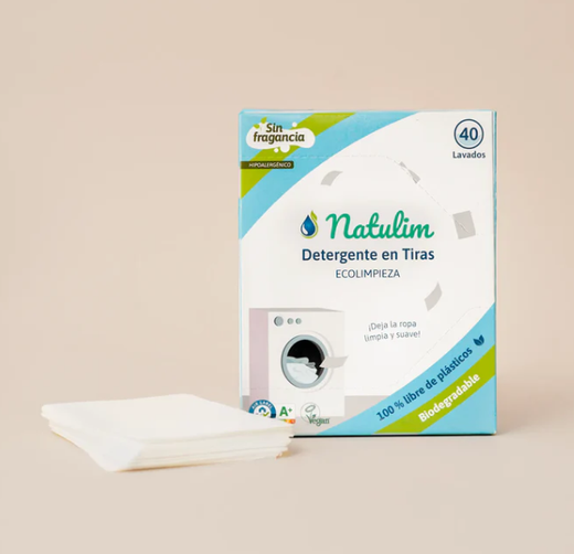 Natulim Eco-Tiras de Detergente 40 Lavados