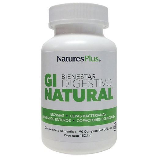 Nature’s Plus GI Natural Probióticos Enzimas Digestivas 90 Comprimidos