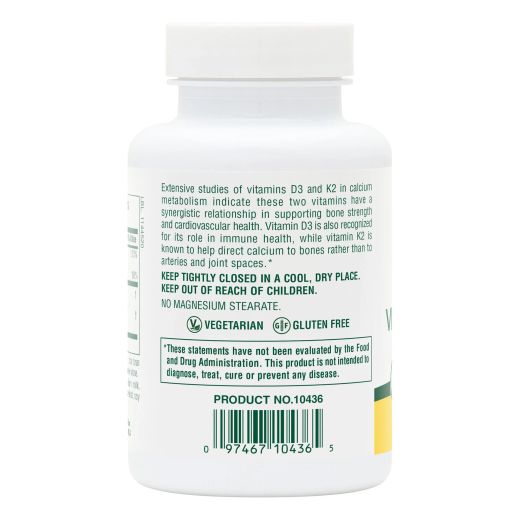 Nature's Plus Vitamins D3 and K2 Complex 90 Tablets