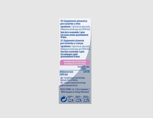 Nestlé NANCARE Colipro Probiótico para Bebês B. Lactis Gotas Orais 10 ml
