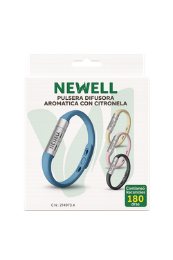 Newell Pulseras Difusoras Recargables con Citronela