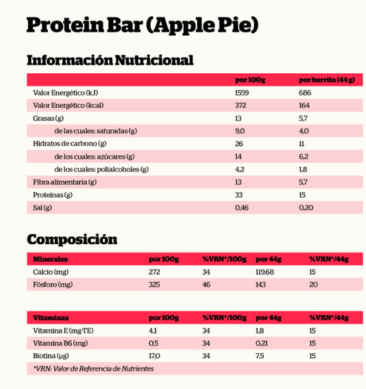 Barra de Proteína Torta de Maçã Nutrisport 44 g