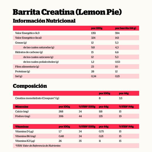 Barra de Creatina Nutrisport Creapure 1 Barra Chocolate / Melão / Limão