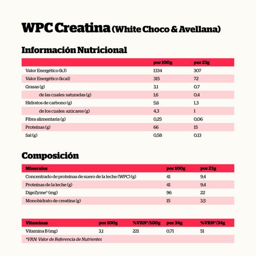 Nutrisport Creatine Creapure & White Choco Protein with Hazelnut 500 g