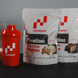 Nutrisport Creatine Creapure & White Choco Protein with Hazelnut 500 g