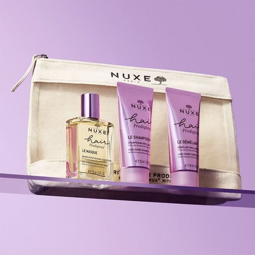 Nuxe Hair Prodigieux Bolsa de Viagem Le Rituel D'Exception Hair Prodigeux Beauty Ritual 3 Produtos