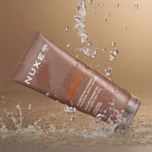 Nuxe Men [Boost]³ Gel de Banho Multiusos para Rosto, Barba, Corpo e Cabelo 200 ml