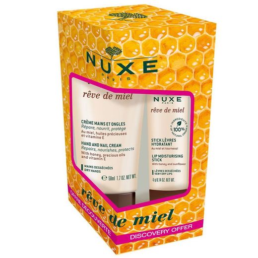 Nuxe Pack Reve De Miel Nuxe Crema Manos y Uñas + Stick Labial Hidratante 30 ml