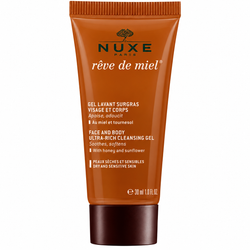 Gel nettoyant NUXE Rêve De Miel pour visage et corps gras 30 ml