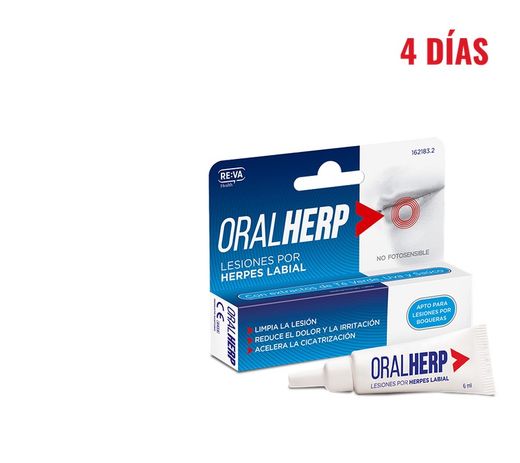 Tratamento Oralherp para herpes labial 6 ml
