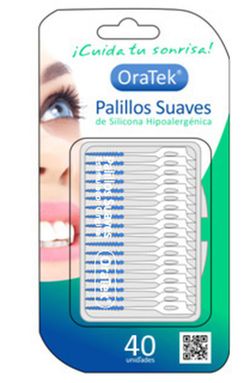 OraTek Palillos Suaves de Silicona Hipoalergénica 40 Unidades