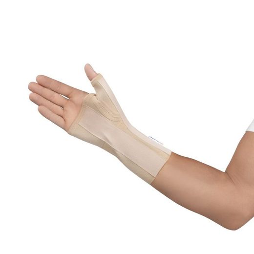 Pulseira elástica longa aberta Orliman com tala palmar e polegar MFP-D80-MFP-I80