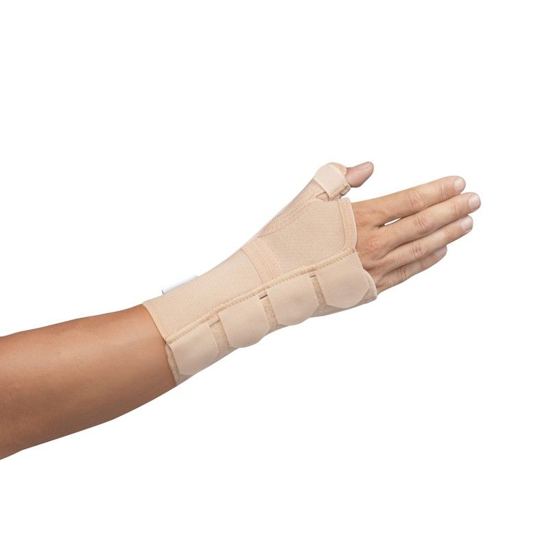 Orliman Muñequera Elástica Abierta Larga con Férula Palmar y Pulgar MFP-D80-MFP-I80 1 / Derecha