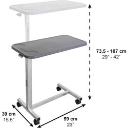 PEPE Side Table for Bed with Reinforced Wheels P40024