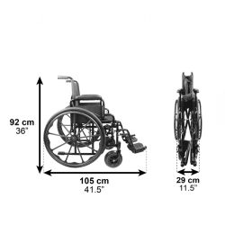 Fauteuil roulant automoteur Pepe 43 cm P10027