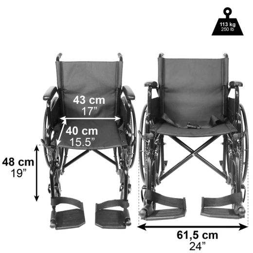 Fauteuil roulant automoteur Pepe 43 cm P10027