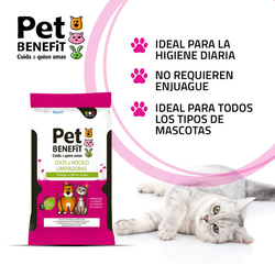 Pet Benefit Toallitas Limpiadoras de Ojos, Hocico y Orejas para Perros y Gatos 20 Unidades