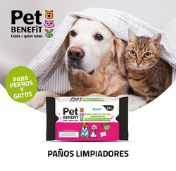 Pet Benefit Coat Wipes Daily Care for Dogs and Cats