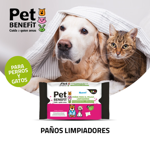 Pet Benefit Coat Wipes Daily Care for Dogs and Cats