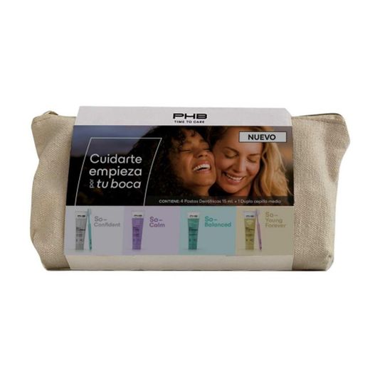 Trousse de toilette PHB Time To Care 4 dentifrices + 2 brosses