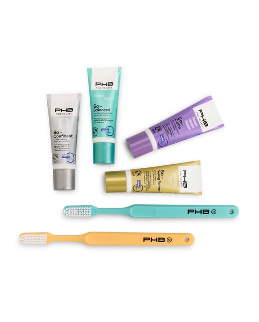 Trousse de toilette PHB Time To Care 4 dentifrices + 2 brosses
