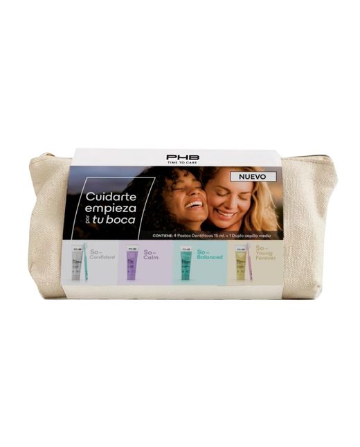 Trousse de toilette PHB Time To Care 4 dentifrices + 2 brosses