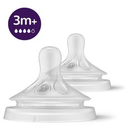 Philips Avent Natural Response 2 Tetinas T4 Flujo Rápido 3m+ SCY964/02
