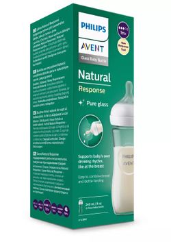 Philips Avent Natural Response Biberón Cristal 240ml Tetina T3 1m+ SCY933/01