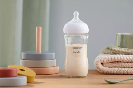 Philips Avent Natural Response Biberón Cristal 240ml Tetina T3 1m+ SCY933/01