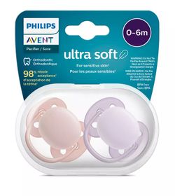 Philips Avent Ultra Soft Chupete Anatómico 0 - 6 Meses SCF091