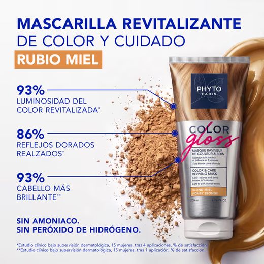 Phyto Color Gloss Mascarilla Reavivadora del Color Rubio Miel 200 ml