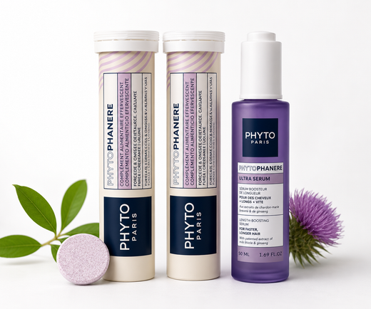 Phyto Pack Crecimiento Capilar Intensivo: Phytophanère Ultra Sérum + Phytophanère Efervescente