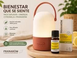 Pranarôm Pack Difusor Louma + Aromapic Mezcla para Difusión Citronela y Geranio BIO