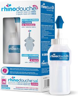 Rhinodouche Junior Irrigador Nasal Infantil + 26 Sachês Pacote para Casa