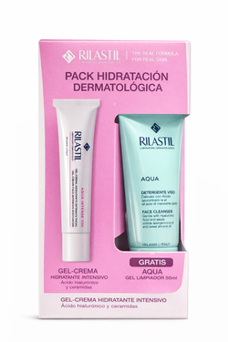 Rilastil Pack Hidratación Dermatológica Gel Crema 40 ml + Aqua Detergente 50 ml de REGALO