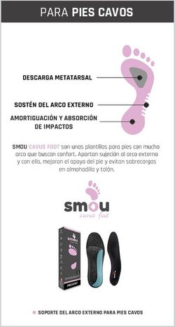 Smou Cavusfoot Plantillas Para Pies Cavos (Par)