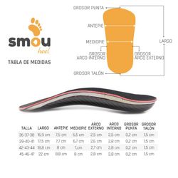 Smou Heel Suporte de salto longo para fascite e esporas (par)