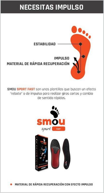 Palmilhas de espuma de memória rápida Smou Sport para esportes